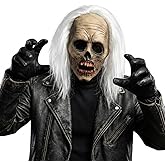 x-merry toy Horror Latex Zombie Mask Adult Realistic Full Head Cover Scary Vampire Masks with Hair Halloween Cosplay Costume Party Props