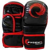 Phoenix Fight Gear Kids Champion MMA Gloves | Youth MMA gloves with padded knuckles, open palm and secure wrist closure - for sparring, training and grappling