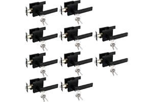 NEWBANG Keyed Entry Solid Door Lever Matte Black Finish