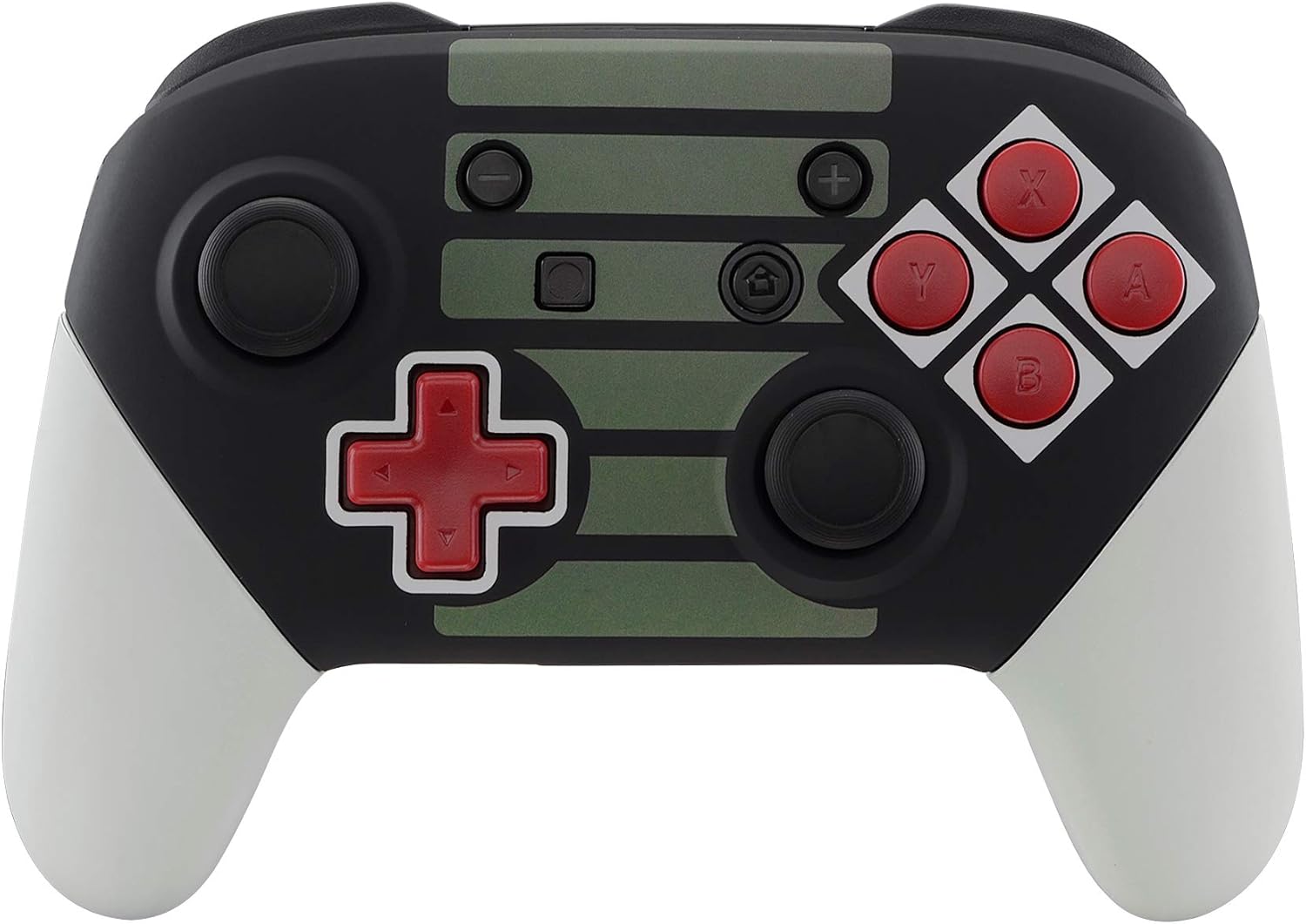 eXtremeRate Classics NES Style Soft Touch Faceplate Backplate Handles for Nintendo Switch Pro Controller, DIY Housing Shell Grip and Buttons for Nintendo Switch Pro - Controller NOT Included: Computers & Accessories