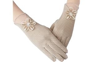 UV Sun Protection Gloves Sunblock Full Finger Gloves Driving Gloves for Summer Outdoor 1Pair Khaki, Uv Protection Gloves