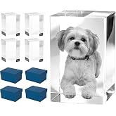 4 PCS K9 Cube Crystal Blank Blocks for 3D Lazer Engraving Machines with Gift Box 50 * 50 * 80mm Professional Grade Crystal Blanks for DIY Custom Awards and Keepsakes