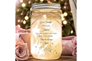 ZARNIIOSOI Friendship Gifts for Women, Mason Jar Night Lights for Friend, Gifts for Friends Best Friend Birthday Gifts, Thankgiving Christmas Gifts for Women(Friends2)