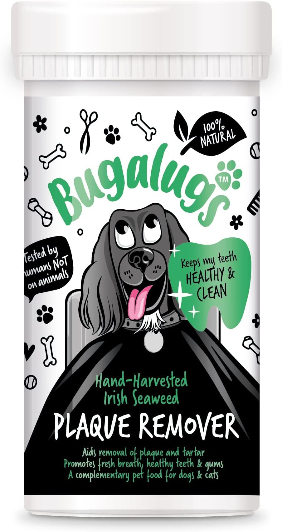BUGALUGS Plaque Off Remover for Dogs 70g Natural Seaweed Powder