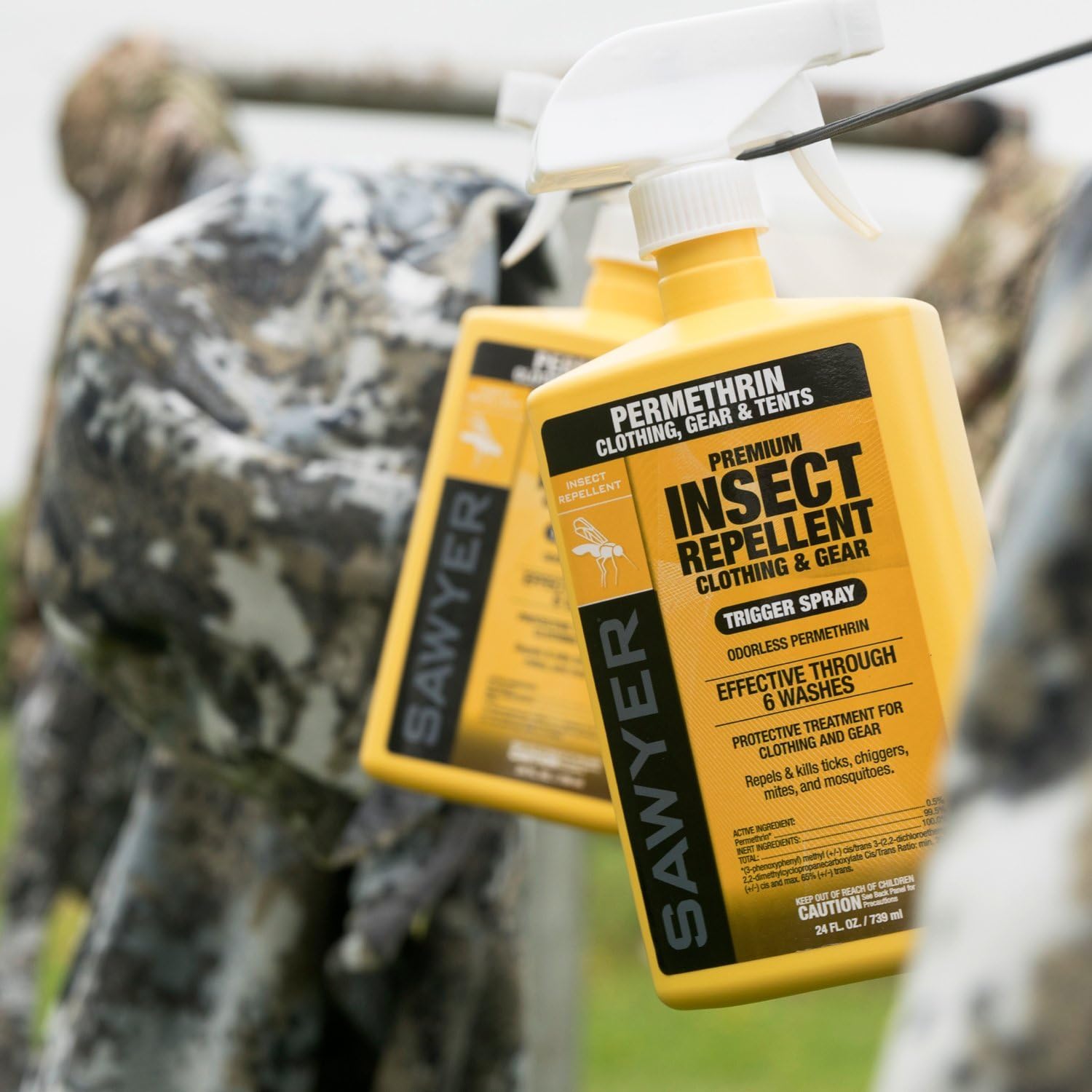 Sawyer Products Premium Permethrin Clothing Insect Repellent (24-Oz Trigger Spray) and Sawyer Products Insect Repellent w/ 20% Picaridin (4-Oz Lotion) Bundle: Sports & Outdoors