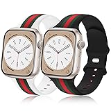 [2 Pack] Designer Bands Compatible with Apple Watch