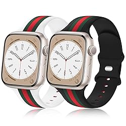 [2 Pack] Designer Bands Compatible with Apple Watch
