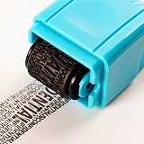 YAAVAAW Privacy ID Address Blocker Stamp Roller Blue S view 3