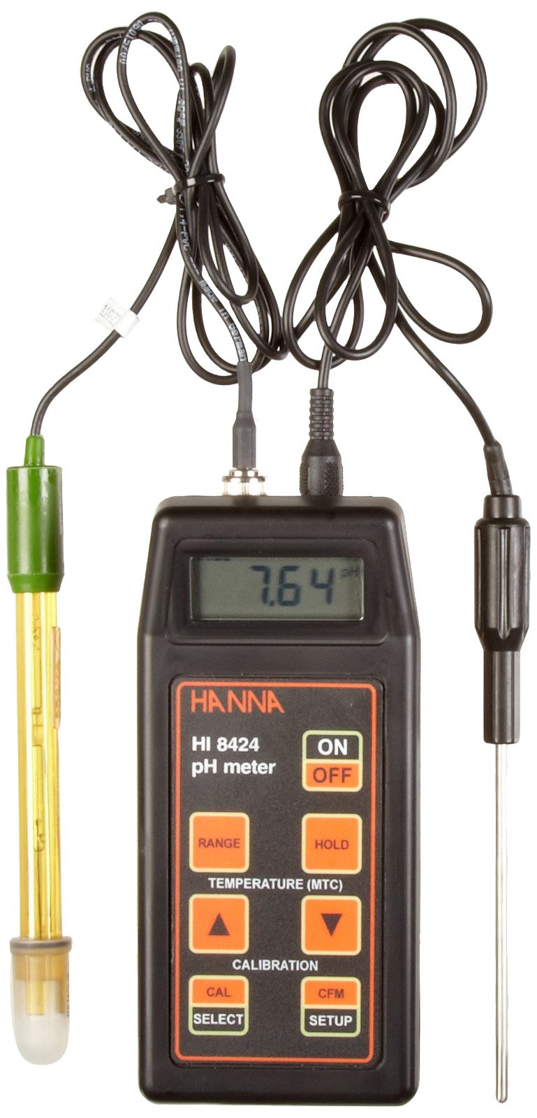 Hanna Instruments HI 8424 Waterproof Portable pH Meter, with ATC and