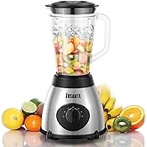 JUSANTE Smoothie Blender, 1000W Professional Countertop Blenders with 48oz Glass Jar for Kitchen, Shakes, Ice Crusher, Frozen Fruit