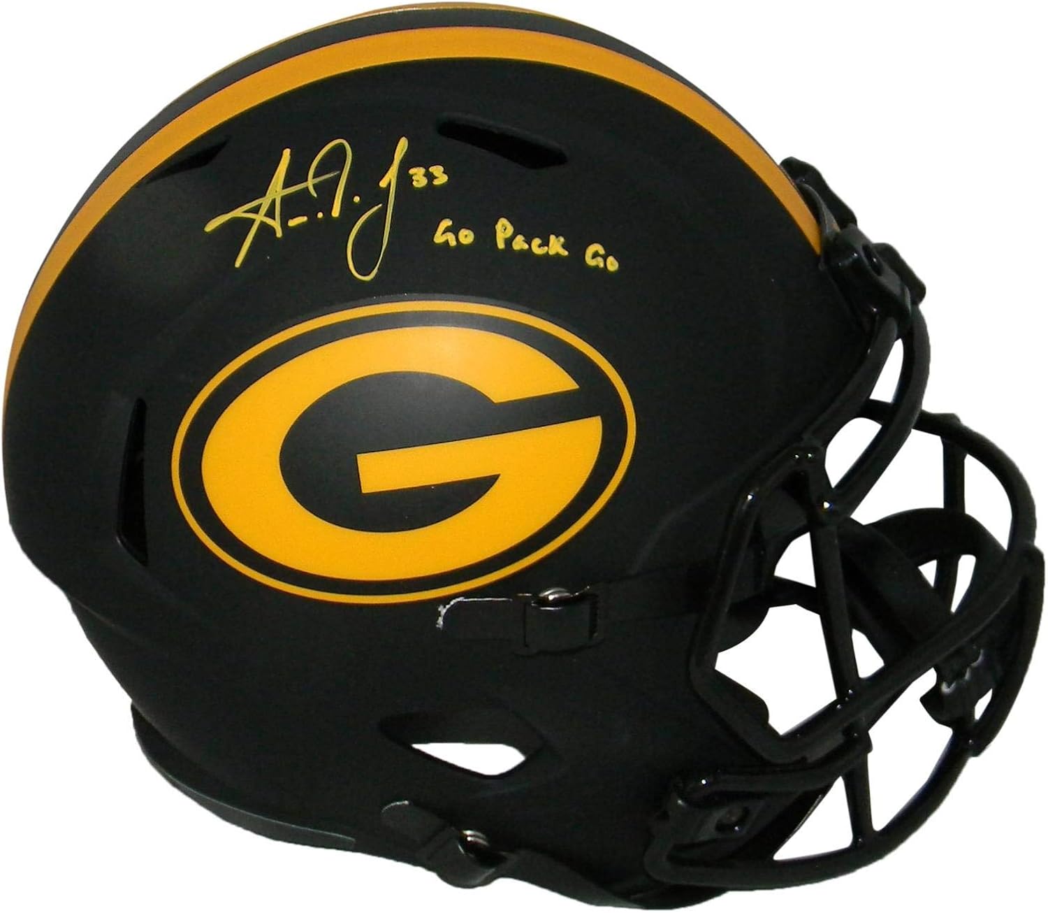 aaron jones autographed helmet