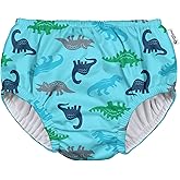 green sprouts baby boys Reusable and Toddler Swim Diaper, Aqua Simple Dino, 18 Month US