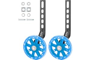 FORTOP Bike Training Wheels, Pair of Heavy Duty Rear with Stabilizers Mounted Kit for Kids Boy Girls Bikes of Single Speed Bicycle with 12 14 16 18 20 Inch