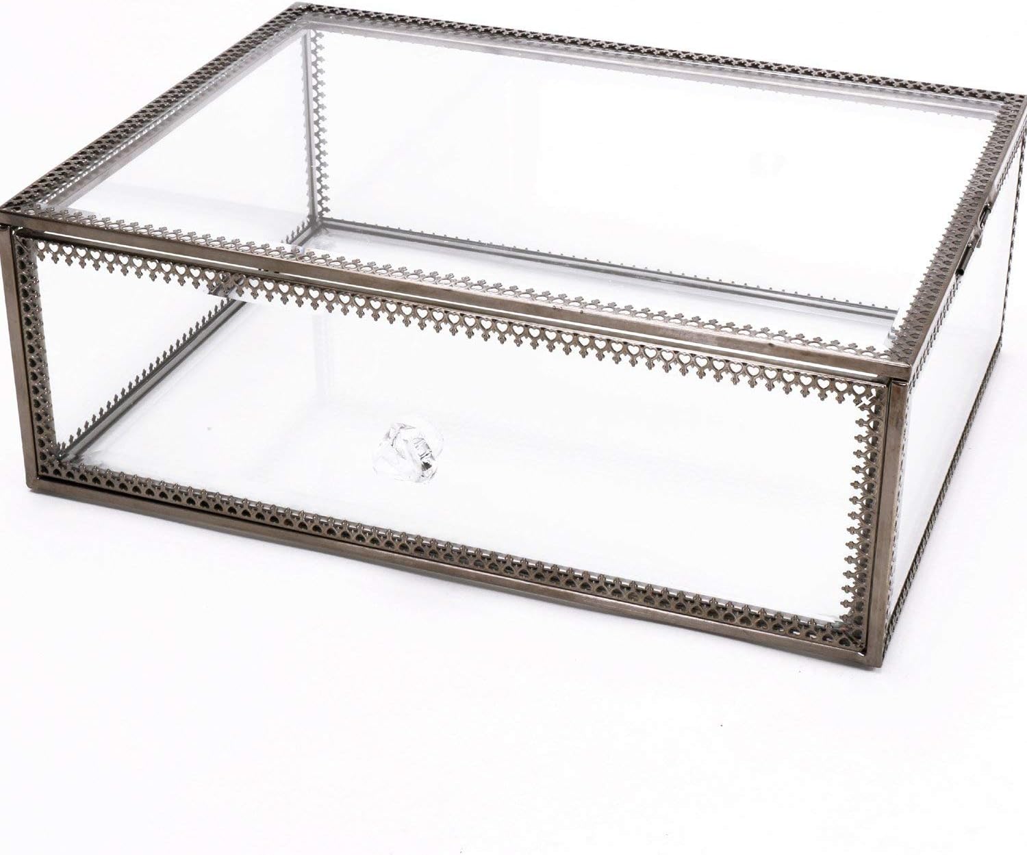 Amazon Com Home Decor Accents Display Clear Glass Brass Metal