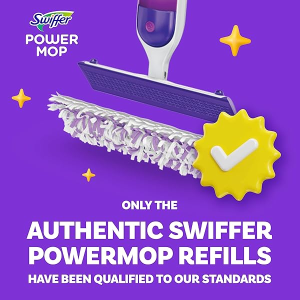 SWIFFER POWERMOP MULTI-SURFACE MOPPING PAD REFILLS FOR FLOOR CLEANING, 11 COUNT