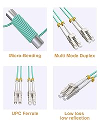 VANDESAIL LC to LC Fiber Patch Cable 6 Pack, OM3