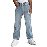 Haloumoning Boys Jeans Kids Fashion Fleece Lined Elastic Waist Denim Pants with Pockets 5-14 Years