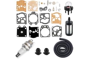 HIPA Carburetor Repair Kit with Primer Bulb Fuel Line Filter for Sthil FS36 FS40 FS44 FS44R String Trimmer