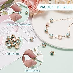 LiQunSweet 10 Pcs Charming Micro Pave Cubic