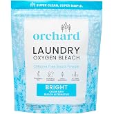 Orchard Unscented Oxygen Bleach Powder - Laundry Booster, 90 Loads | Color Safe Stain Remover - Hypoallergenic, Fragrance Free, Ultra Concentrated, HE Chlorine-Free Bleach Alternative