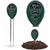 HEINALOUS 3-in-1 Soil Tester &ndash; Moisture, pH &amp; Light Meter for Garden, Lawn, Farm &amp; Indoor Plants, No Battery Needed