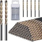 LEOMAUNYX 50Pcs 1/8 Inch Spiral Drywall Router Bits Set -Brocas para Drywall High Speed Steel Drywall Cutting Bit Kit with Guide Point for Drywall Cutout Tool