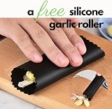 Clove Premium 18/8 Stainless Garlic Press Rocker with Silicone Peeler view 7