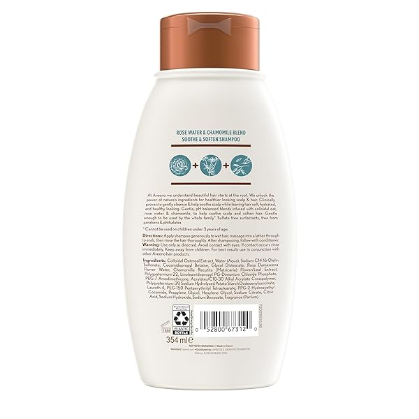 AVEENO SCALP SOOTHING ROSE WATER CHAMOMILE BLEND SHAMPOO, FRESH, 12 FL OZ