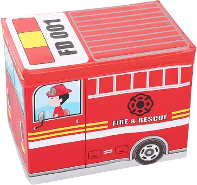 QWERTYUIOP Hochwertiger Faltbarer Aufbewahrungshocker Schulbus-Design