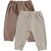 Baby Boy 2 Pack Pants Waffle Knit Sweatpants Soft Pull On Jogger Pant Toddler Fall Spring Bottoms