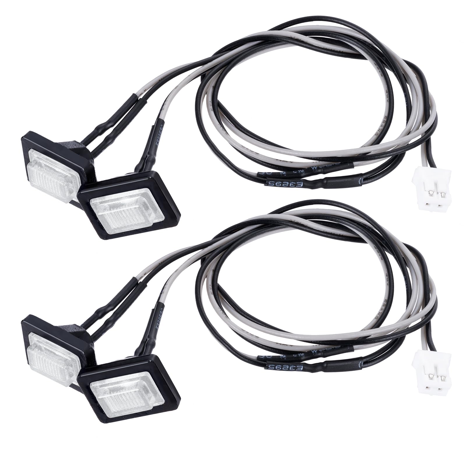 AXspeed Side Skirt Lights for Tamiya LED Lamp 1/14 Tractor R620 R470 Scania Trailer RC Truck Light Upgrade (White)
