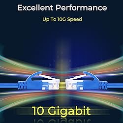 Rapink Patch Cables Cat6a 1ft (24 Pack) Slim, Cat6a