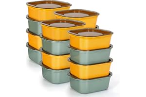 16 Pcs 16.2 oz Meal Prep Containers Reusable with Lids, Sturdy Leakproof & Food Safe, Microwave, Freezer, Dishwasher Safe Pre