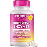 Pink Stork Digestive Enzymes for Women | Supports Digestion, Gut Health, Bloating Relief, Metabolism + Nutrient Absorption | GLP-1 Support | Vegan | 13 Enzymes + Amla Supplement | 60 Capsules