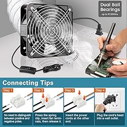 GDSTIME AXIAL Fan 15050, 110V 120V AC 150mm x 150mm