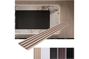 Yutianli 6-Pack Slat Wall Panel 3D WPC Grille for Walls Oak Textured Wood Plastic Composite Panel Wood Strip Texture 3D Wall Panels