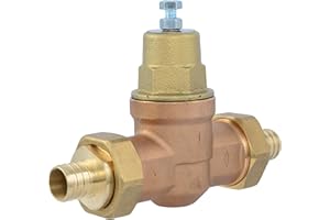 Cash Acme EB45 Pressure Regulating Valve, Double Union, 1 Inch Crimp, Metal Top, 60 PSI, PVA20M-DUCR-60