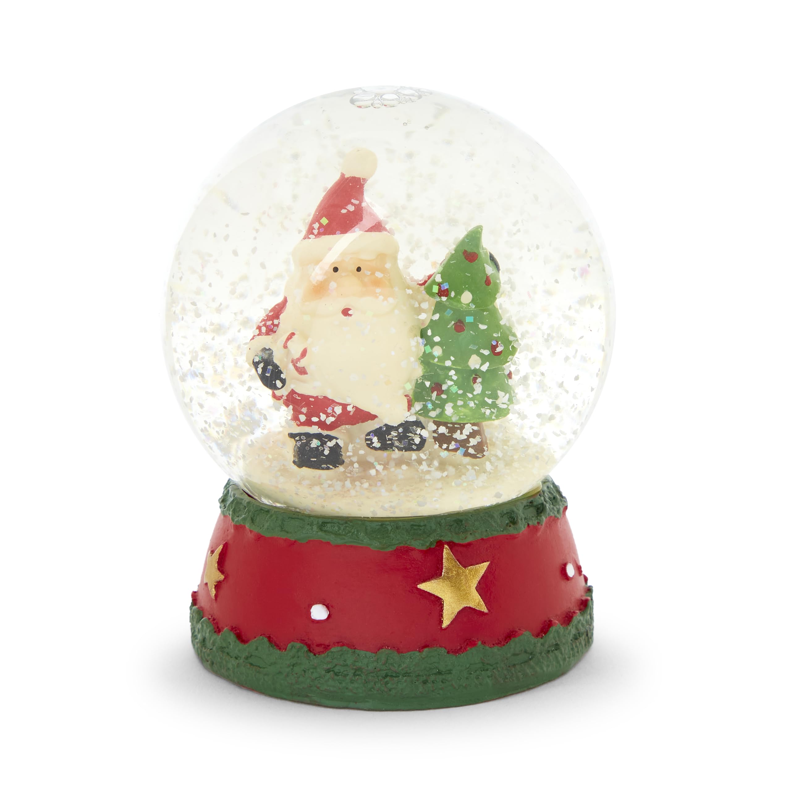 Mousehouse Gifts - Christmas Snow Globe with Festive Santa, Glass Snow globe for Family Joy