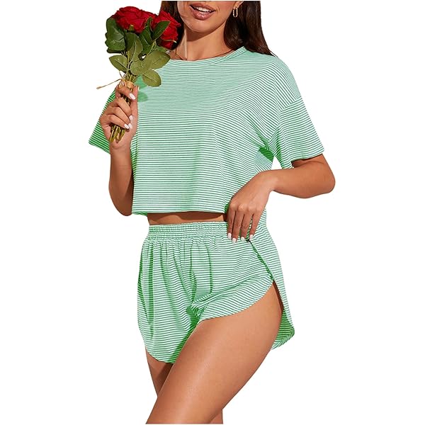 Conjunto De Verano Mujer Pijama Corto Para Mujer Vexuqedy