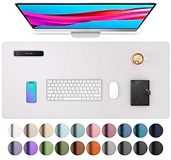 Aothia Large PU Leather Desk Pad Protector