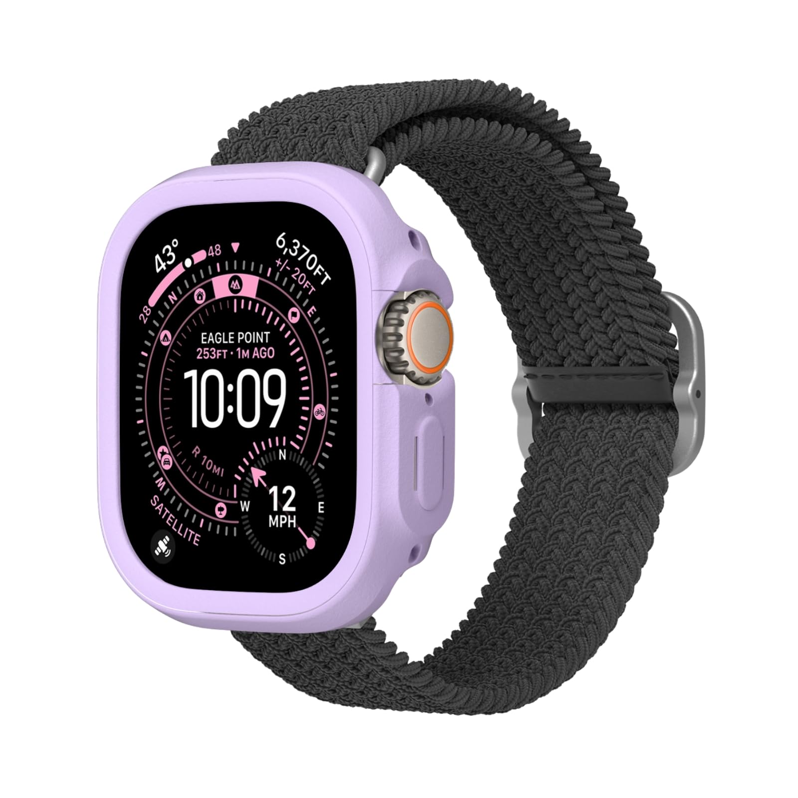 RHINOSHIELD Bumper Case Compatible with Apple Watch Ultra 3/2 / Ultra (49mm) | Slim Protective Case, Lightweight and Shock Absorbent - Violet