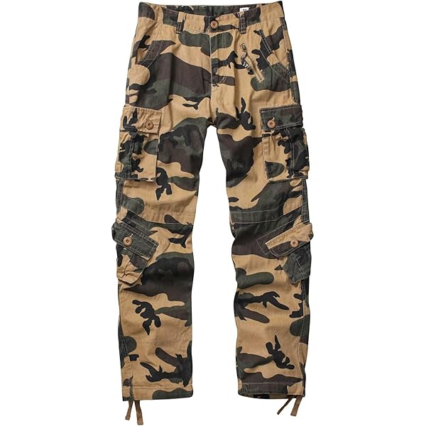 KOCTHOMY Men's Cotton Cargo Pants Casual Camo Tactical Work