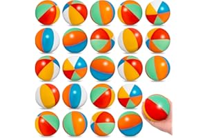 CLESDF Mini Beach Stress Balls for Kids, 36Pcs Rainbow Relief Stress Foam Balls, Swimming Pool Game Toy Sports Balls for Hawaiian Beach Birthday Party Favor Supplies…