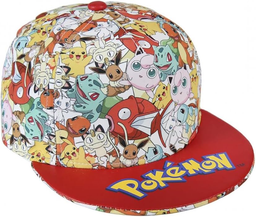 Pokemon Junior Cap Hat Flat Peak Boys Junior 55cm