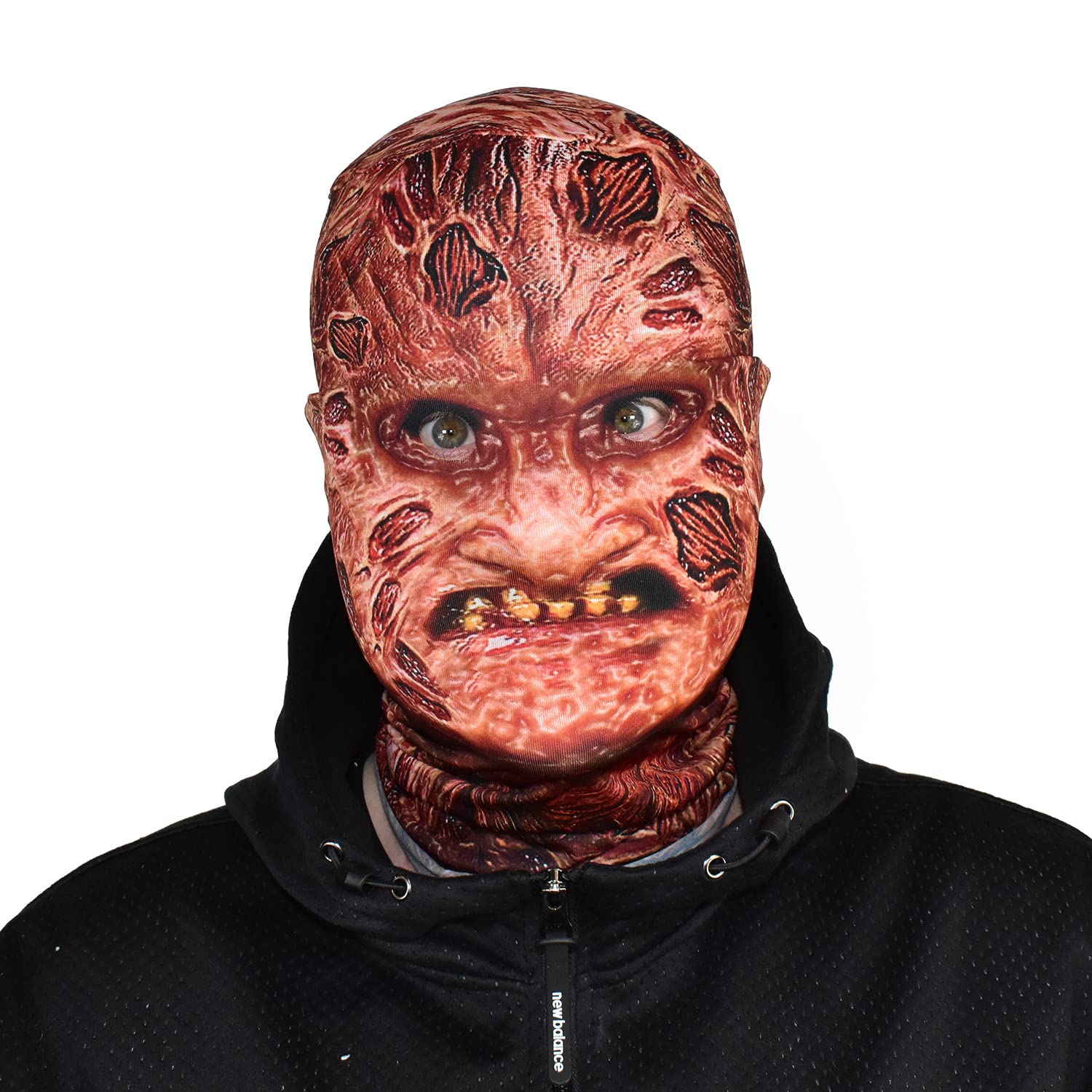 L&S PRINTS FOAM DESIGNS Freddy! | 3D Effect Faceskinz Lycra Fabric Halloween Mask | Adult Cosplay Stretchy Face Mask, Multi