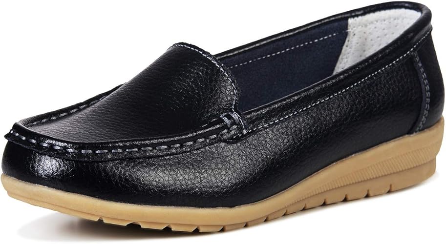 ladies black moccasins