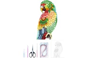 Uniquilling Quilling Kits Paper Quilling Kit for Adults Beginner, DIY Kits for Adults Paper Filigree Painting Kits, Modern Wall Art for Living Room, 16 * 20in Naughty Parrot- Basic