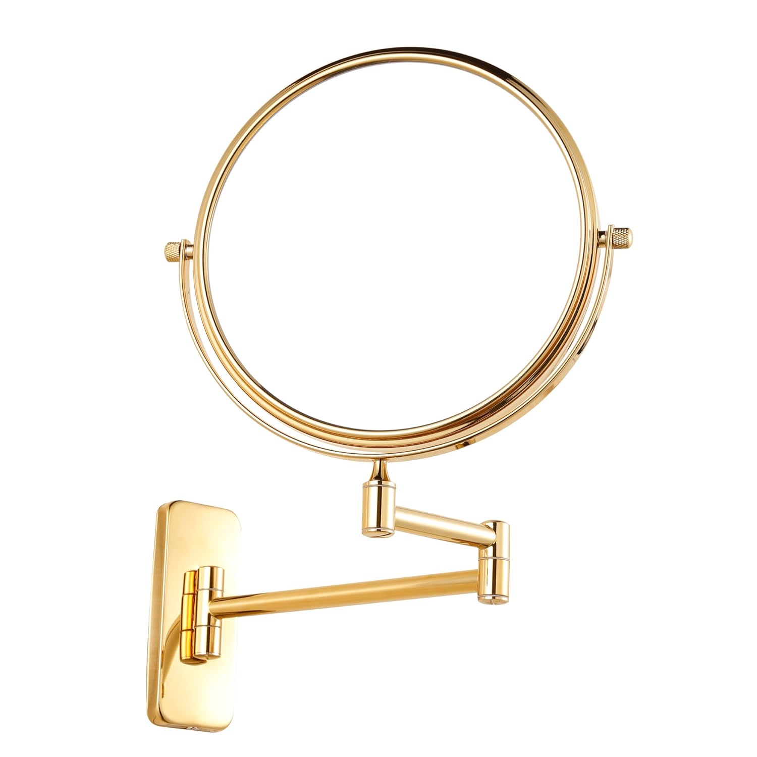 GURUN 8 inch double-sided Wall Mount Makeup Mirror with 10x Magnification,Gold Finish M1406J(8in,10x)