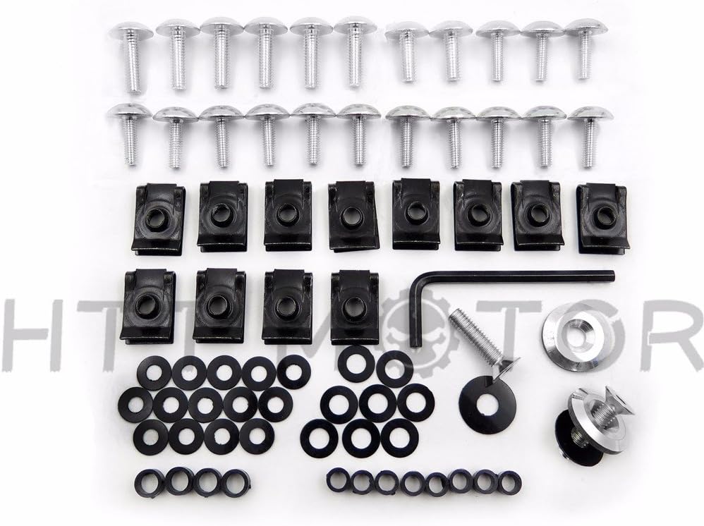 HTTMT MT215-015-RD- Motorcycle Normal Fairing Bolts Kit Compatible with 1998-2002 Kawasaki Ninja Zx6 Zx6R Zx9R