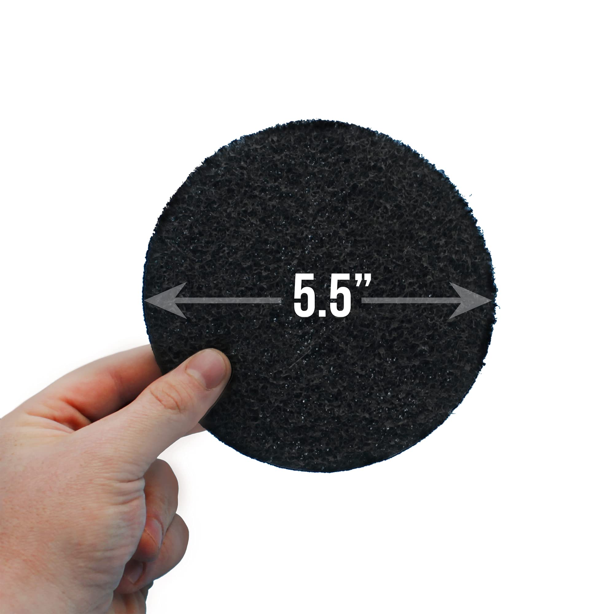 BioStrike -Activated Carbon Filter Odor Absorbers for Kitchen Compost Bins - Extra Thick 5.5 inch Compost Bucket Charcoal Filters - Odor Control for Countertop Pails - Made in USA (6 Count)